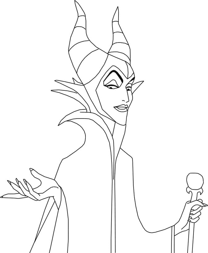 Maleficent image coloring page