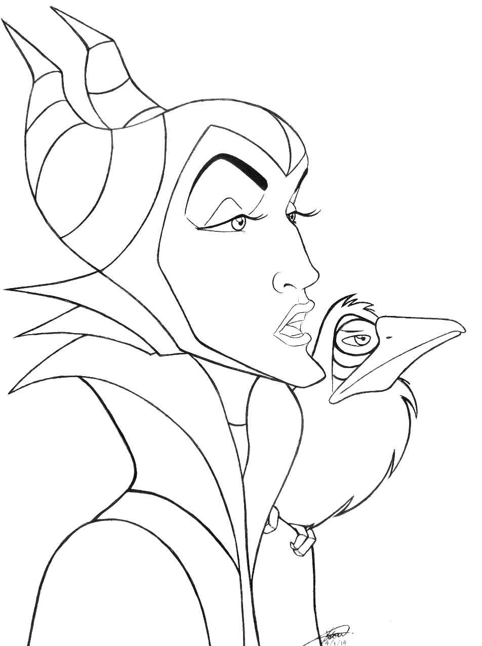 Day maleficent lineart by kitty