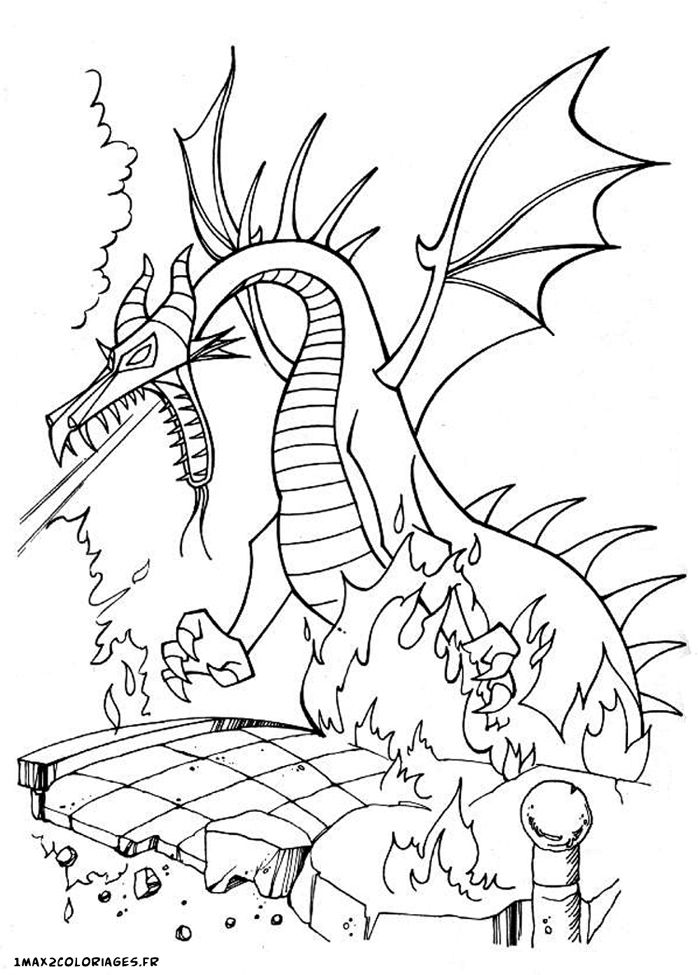 Le dragon de la belle au bois dormant coloriage pag de coloriage disney coloriage belle coloriage dragon