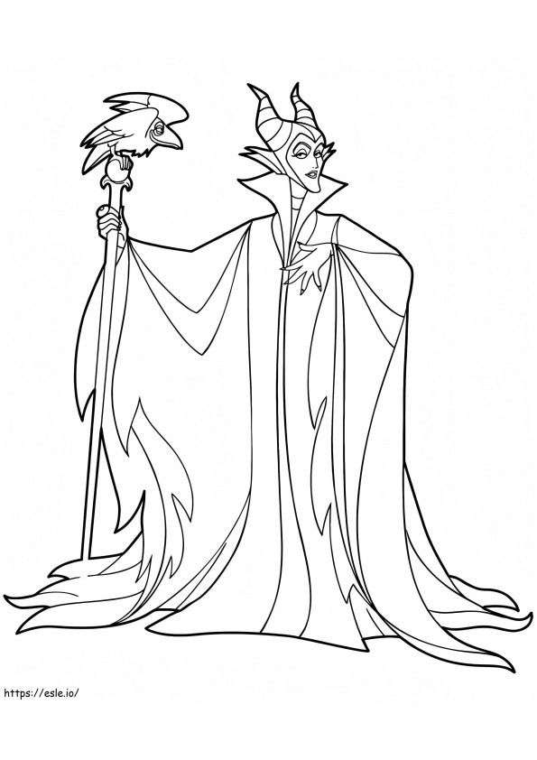 Cartoon maleficent coloring page