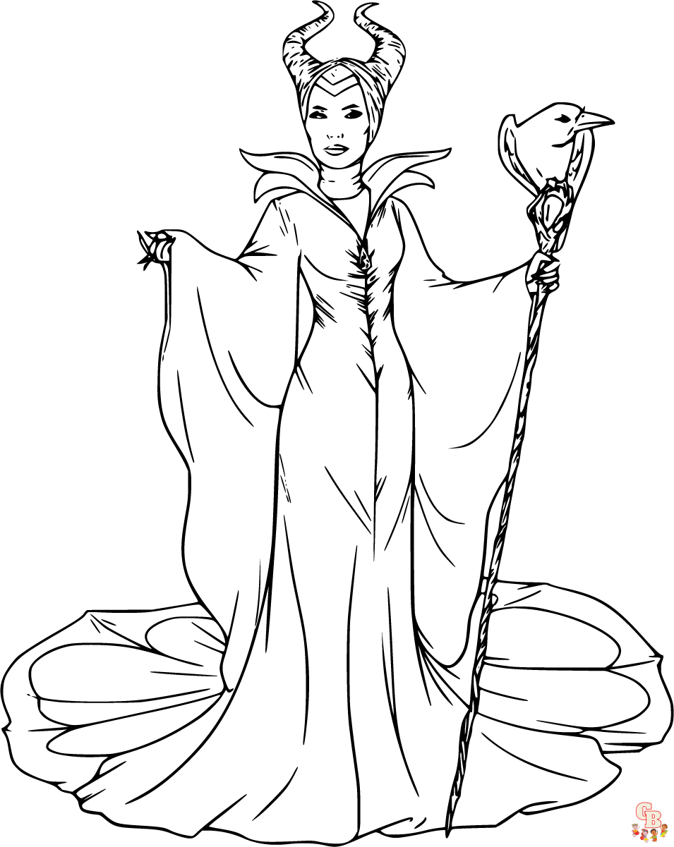Maleficent coloring pages