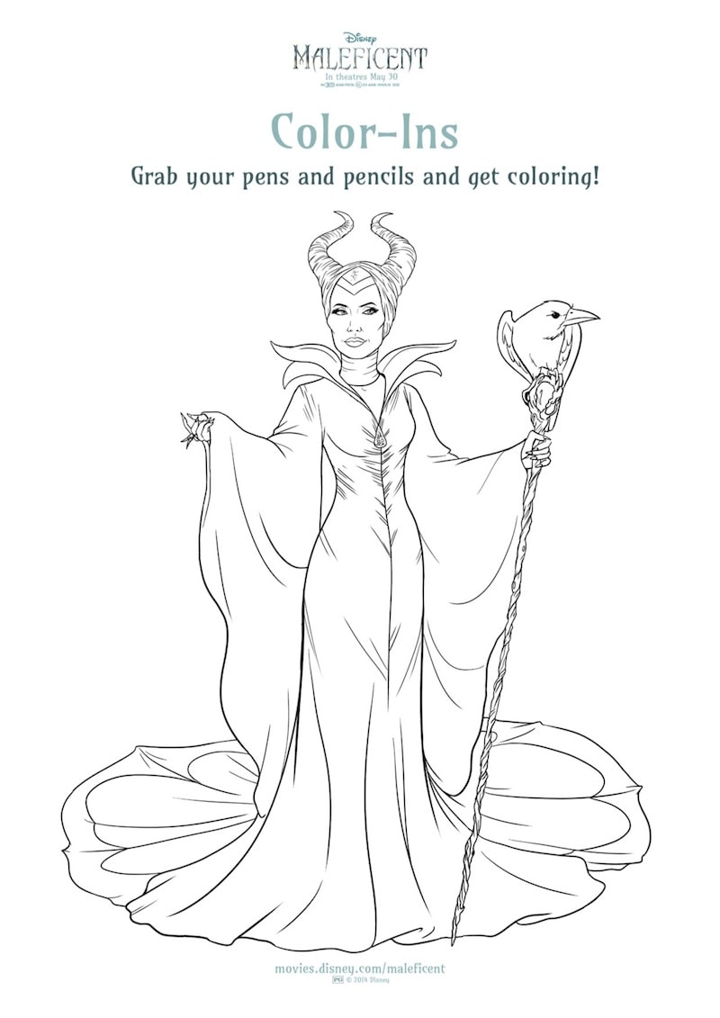 Disney maleficent coloring pages and printables