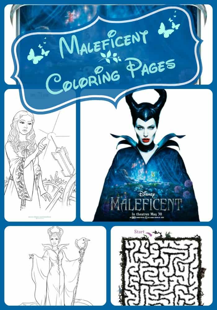 Maleficent coloring pages activity pages