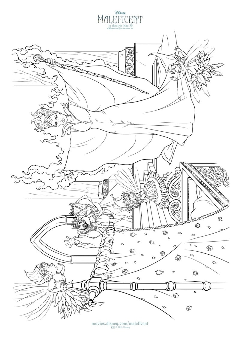 Disney maleficent coloring pages and printables