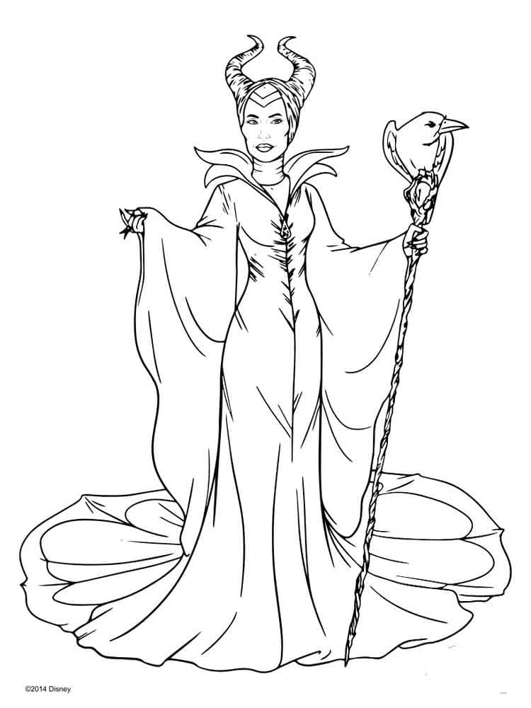 Maleficent coloring pages