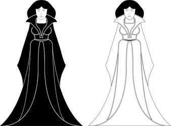Witch stencil evil vector images