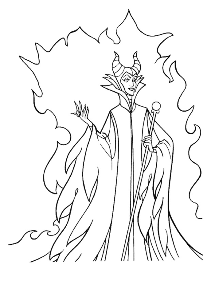 Maleficent coloring pages