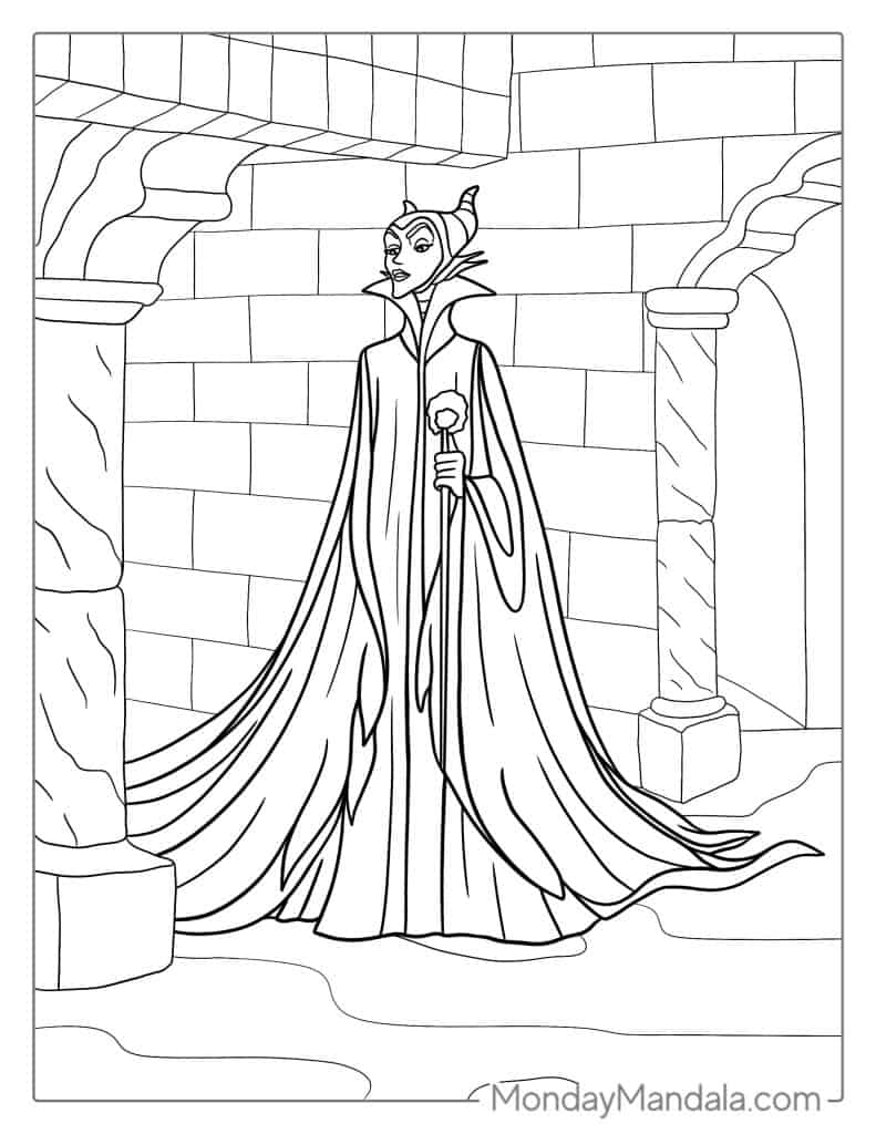 Sleeping beauty coloring pages free pdf printables