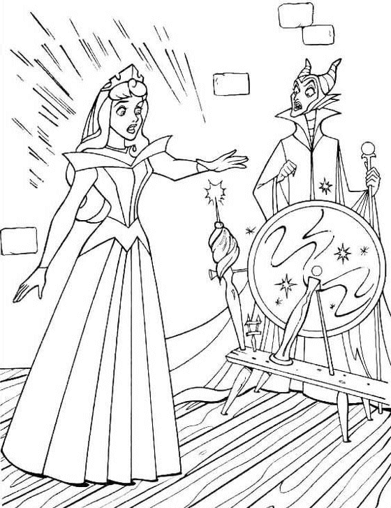 Disney movie princesses maleficent free printable coloring pages