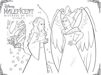 Maleficent coloring pages