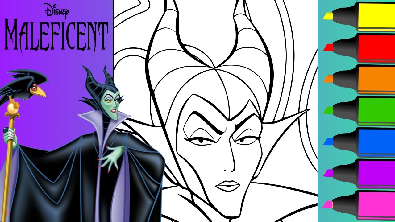 Coloring aleficent disney princess coloring page for kids