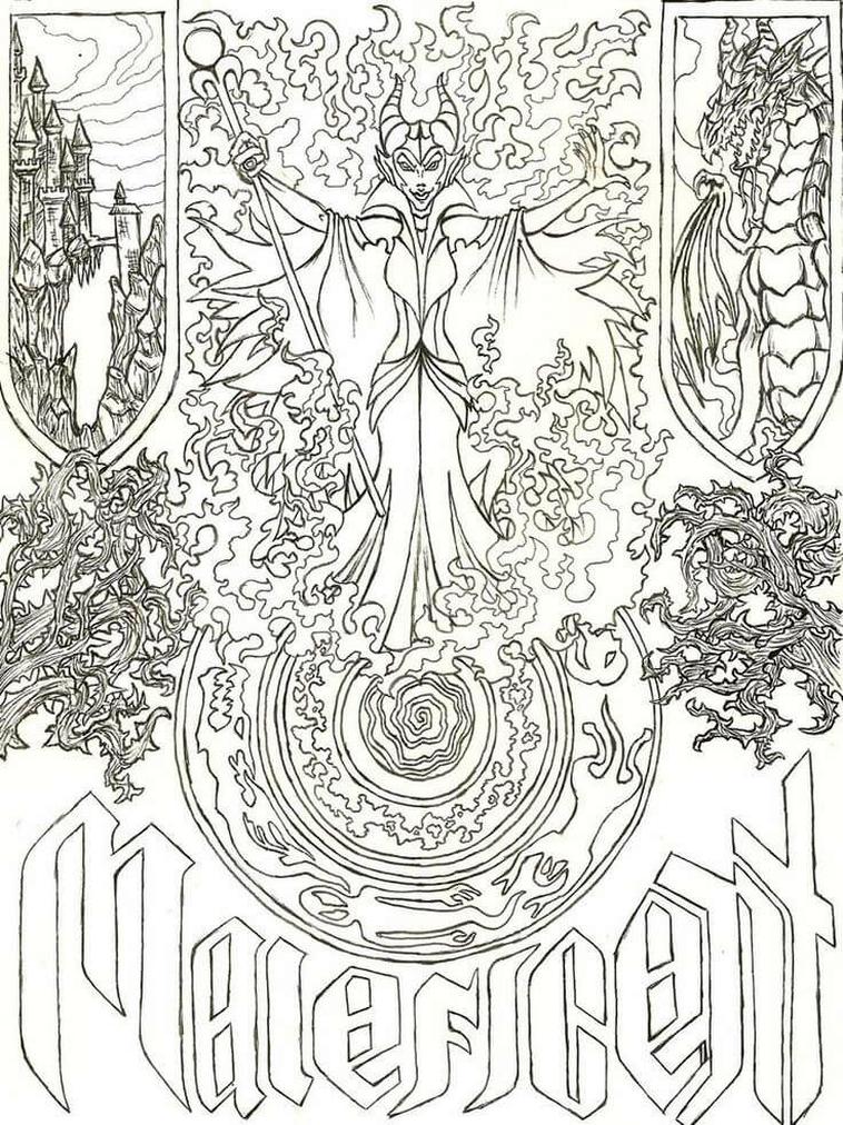 Get this adult coloring pages disney maleficent coloring for grown ups