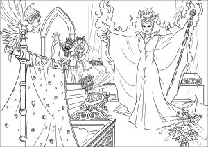 Witch coloring pages for children