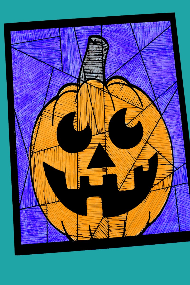 Free printable happy pumpkin craft art