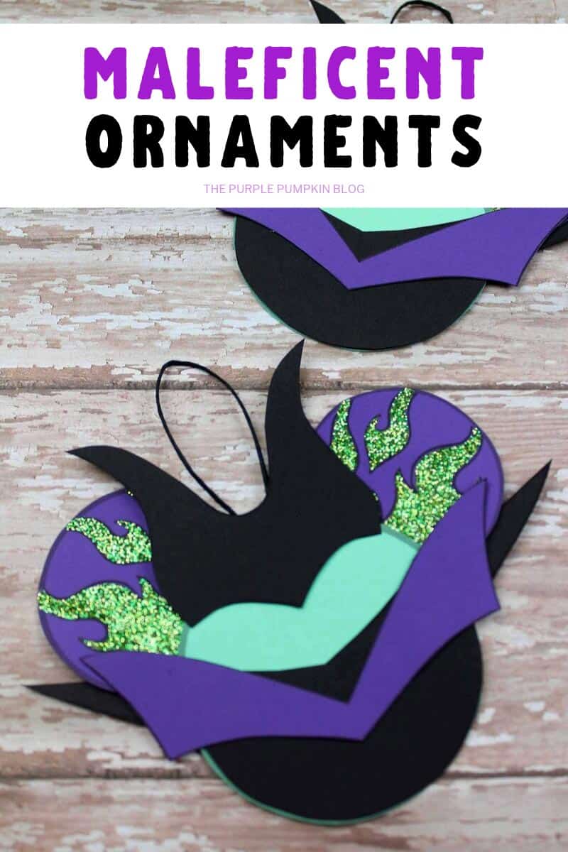 Handmade maleficent ornament disney paper craft