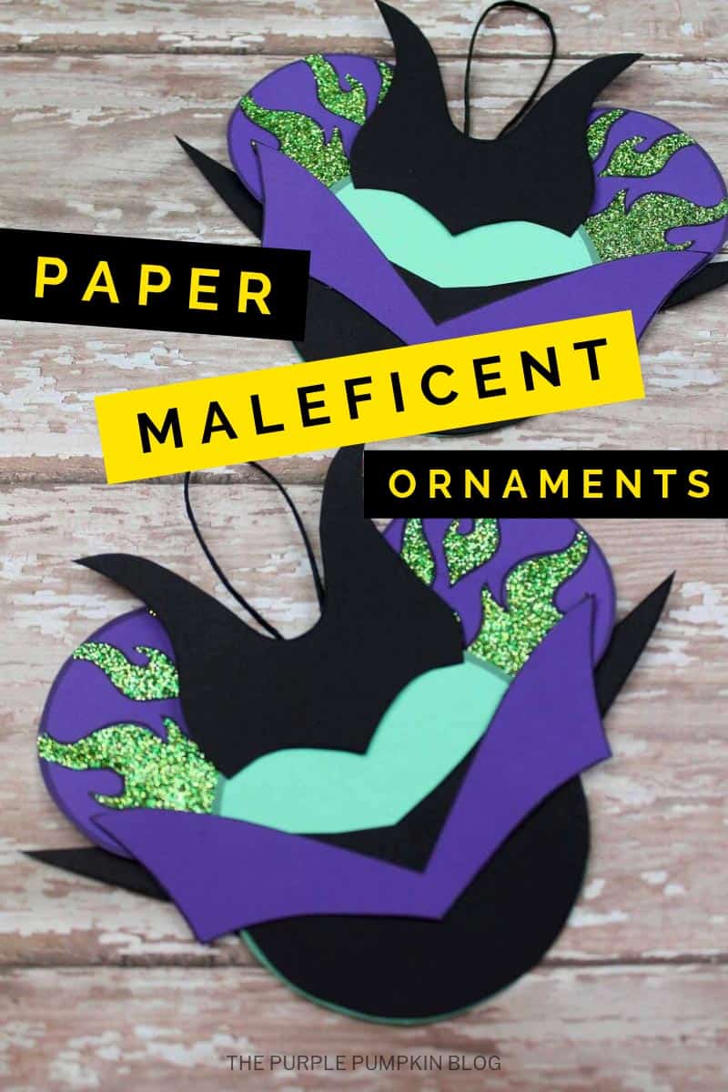 Handmade maleficent ornament disney paper craft