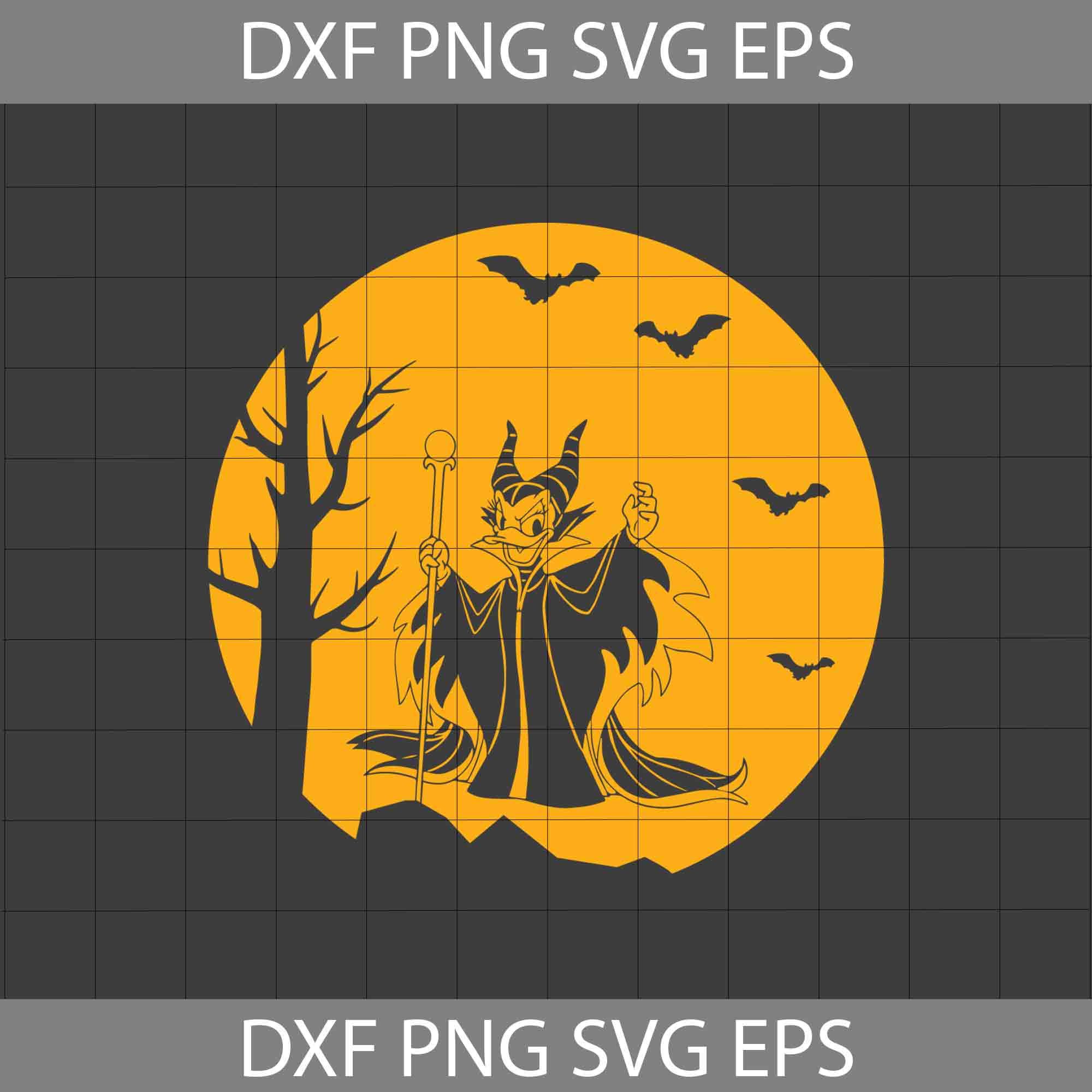 Halloween vintage svg daisy duck maleficent svg halloween svg cricut file clipart svg png eps dxf