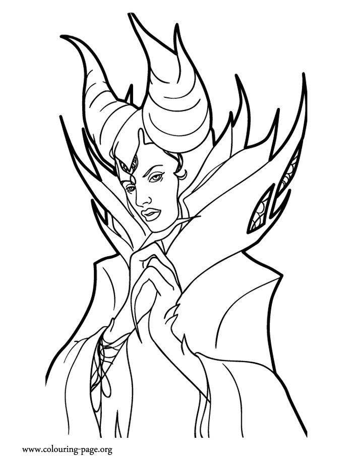 Maleficent free disney coloring page