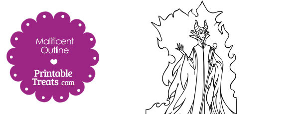 Printable maleficent outline â printable treats