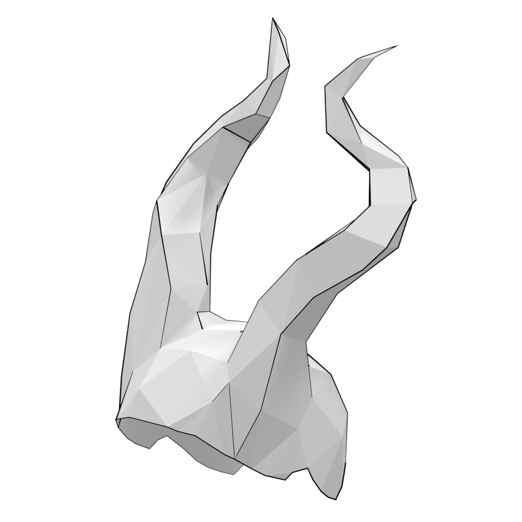 D papercraft model of maleficent headpiece free printable papercraft templates