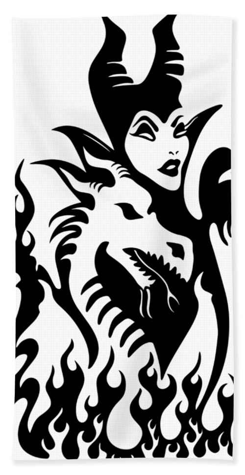 Maleficents dragon beach towel by daniella koontz