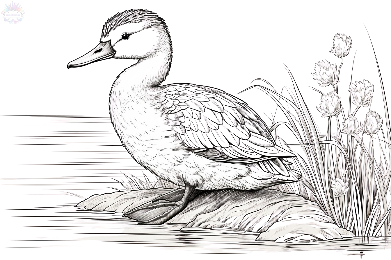 Duck coloring pages