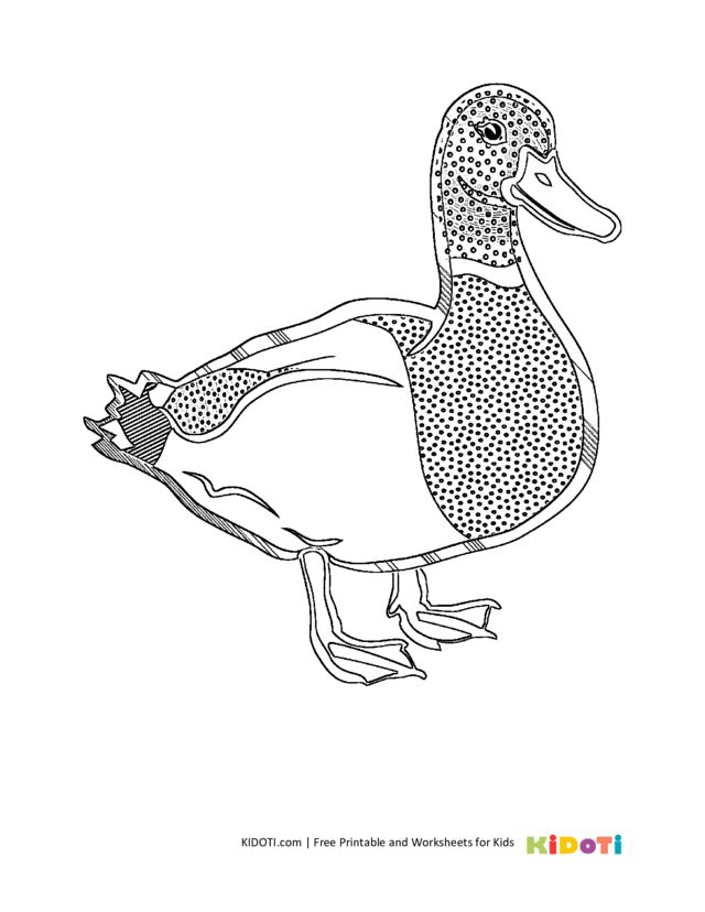 Duck coloring pages â