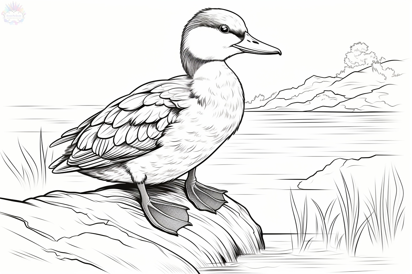 Duck coloring pages