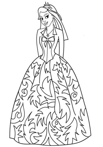 Princess coloring page free printable coloring pages