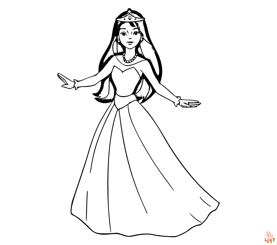 Prinzessin ausmalbilder