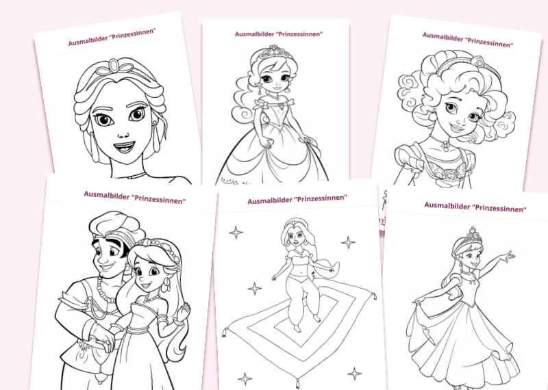 Ausmalbild prinzessin