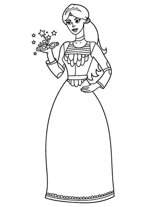 Ausmalbild prinzessin emmy gratis ausdrucken