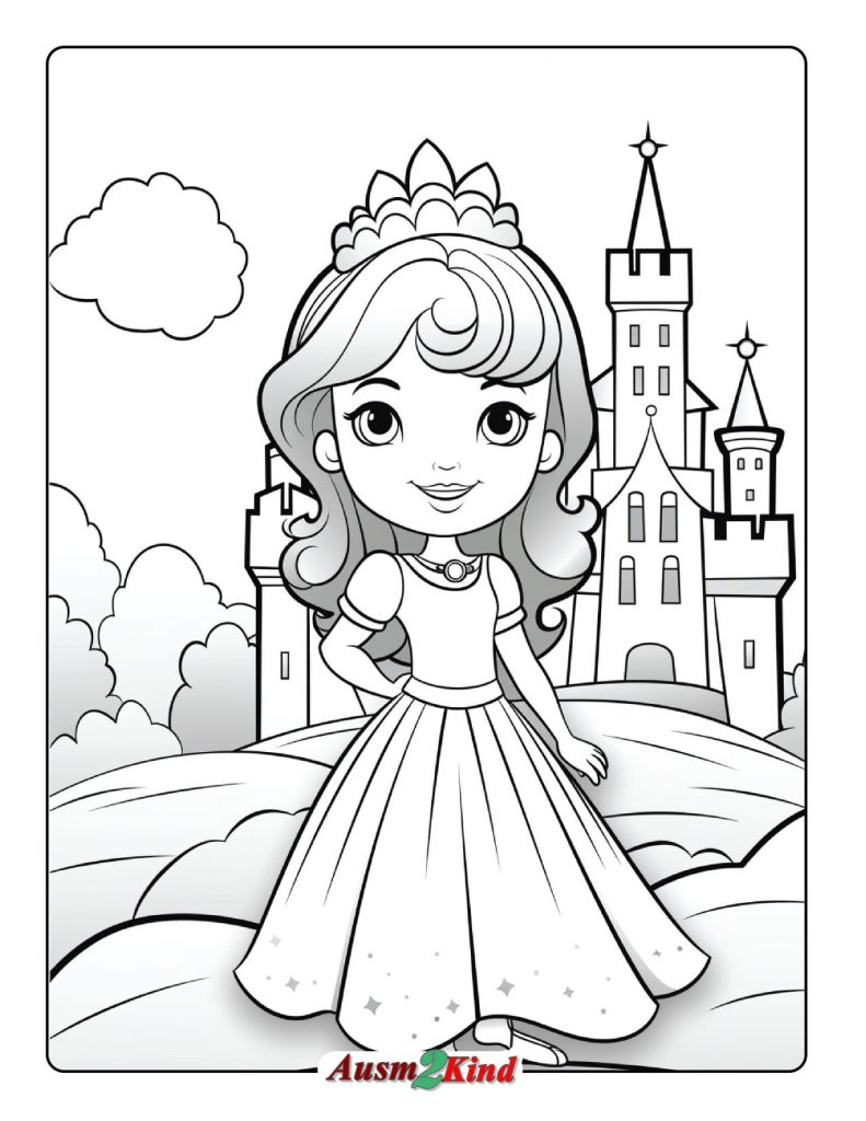 Ausmalbilder prinzessin stãck malvorlagen fãr mãdchen