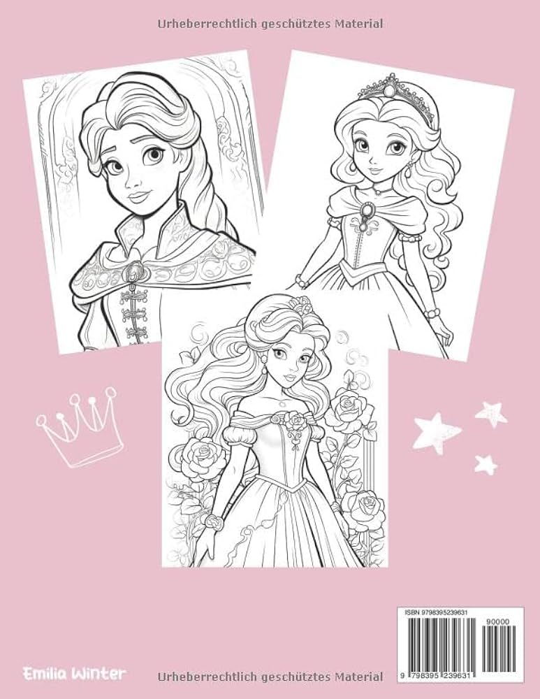 Prinzessin malbuch tolle malvorlagen fãr kinr ab jahren winter emilia bãcher