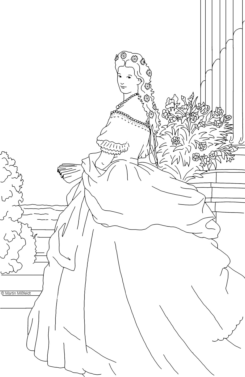 Ausmalbild prinzessin sissi