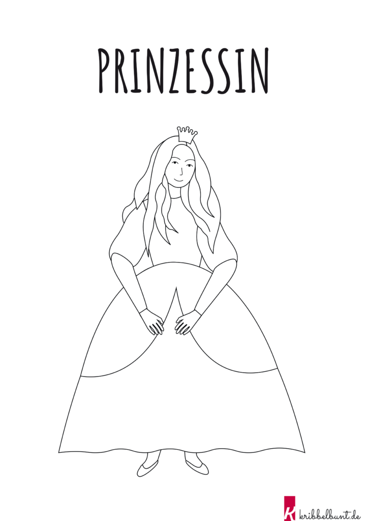 Ausmalbilr prinzessin