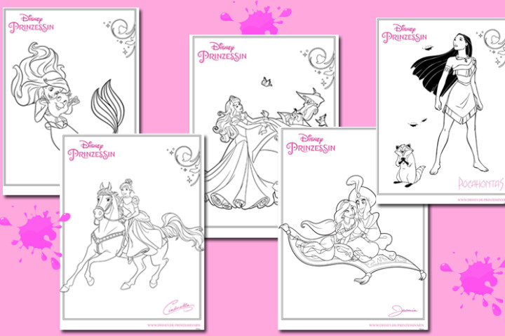 Disney soundtracks news ausmalbilr von n beliebtesten disney prinzessinnen