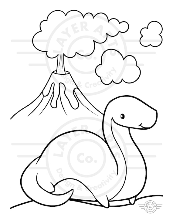 Dinosaurier malvorlagen adorable dinosaur line art coloring pages