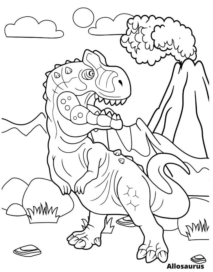 Allosaurus coloring page