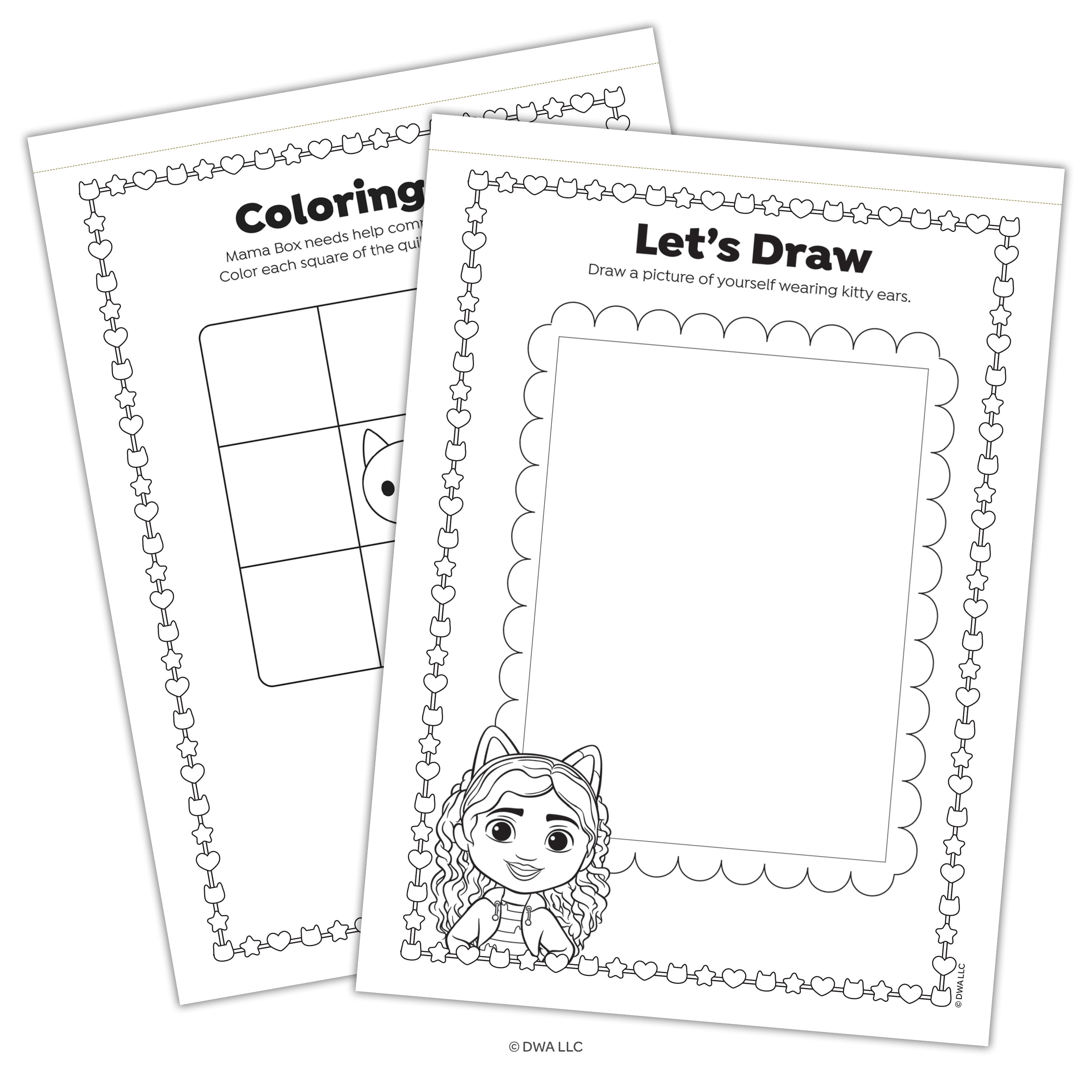 Gabbys dollhouse create a scene sticker book pages with sticker sheets