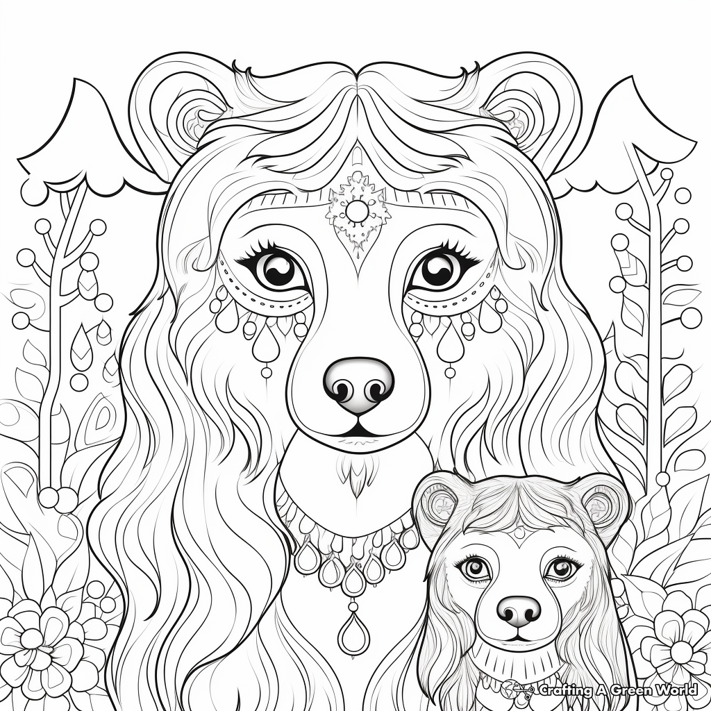 Mama bear coloring pages