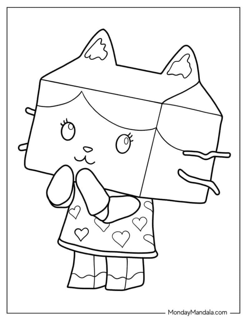 Gabbys dollhouse coloring pages free pdf printables