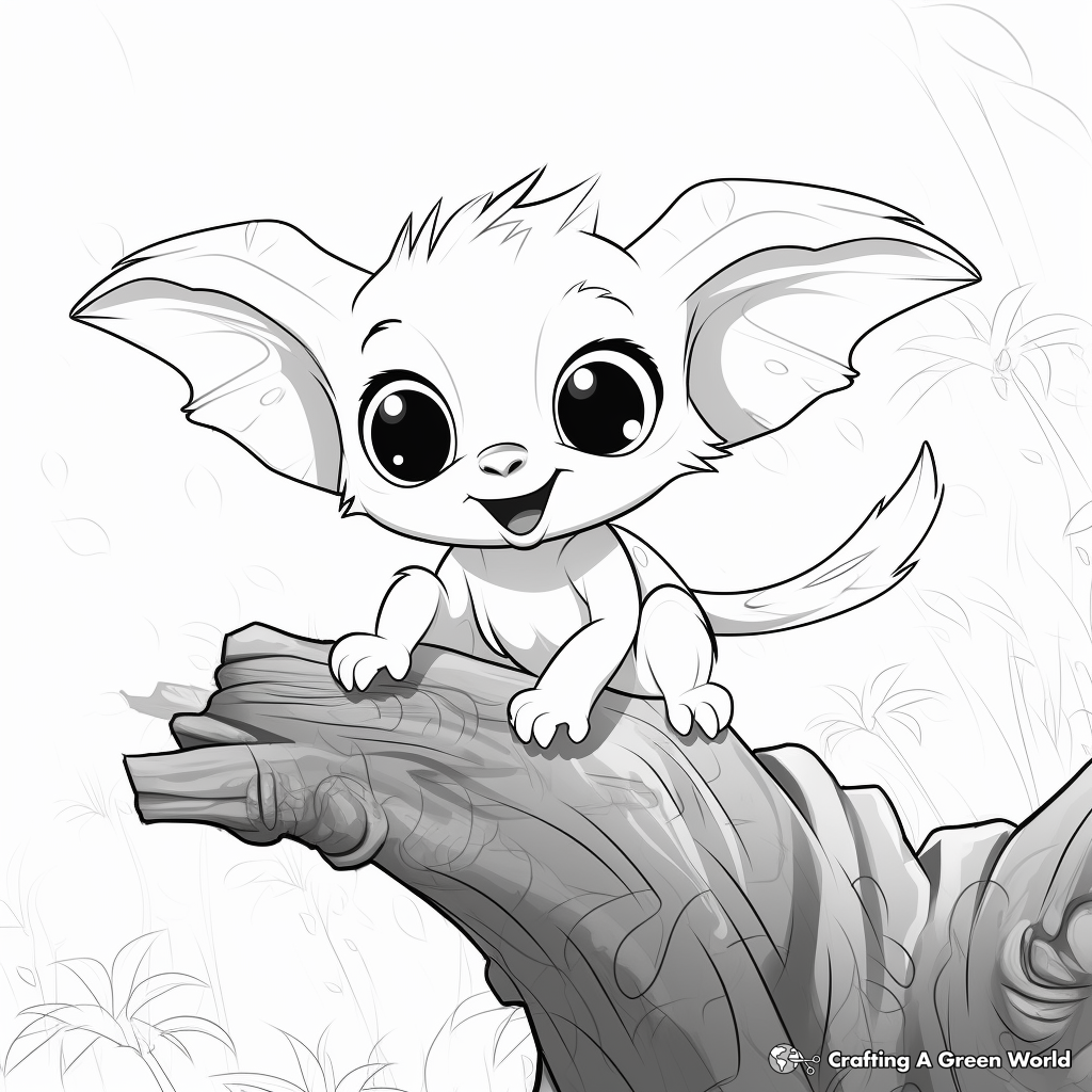Baby bat coloring pages