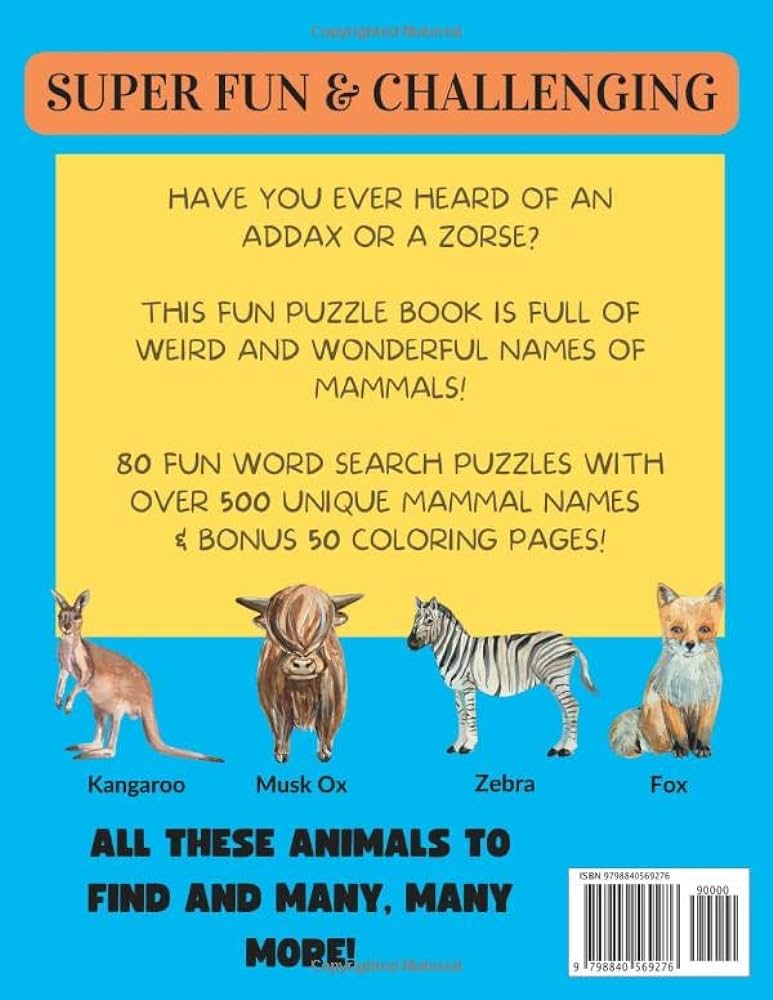 Word search for kids ages