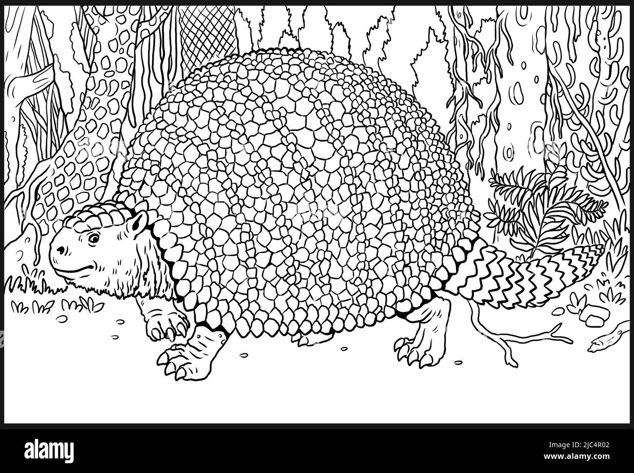Mammals animals cartoon coloring book hi