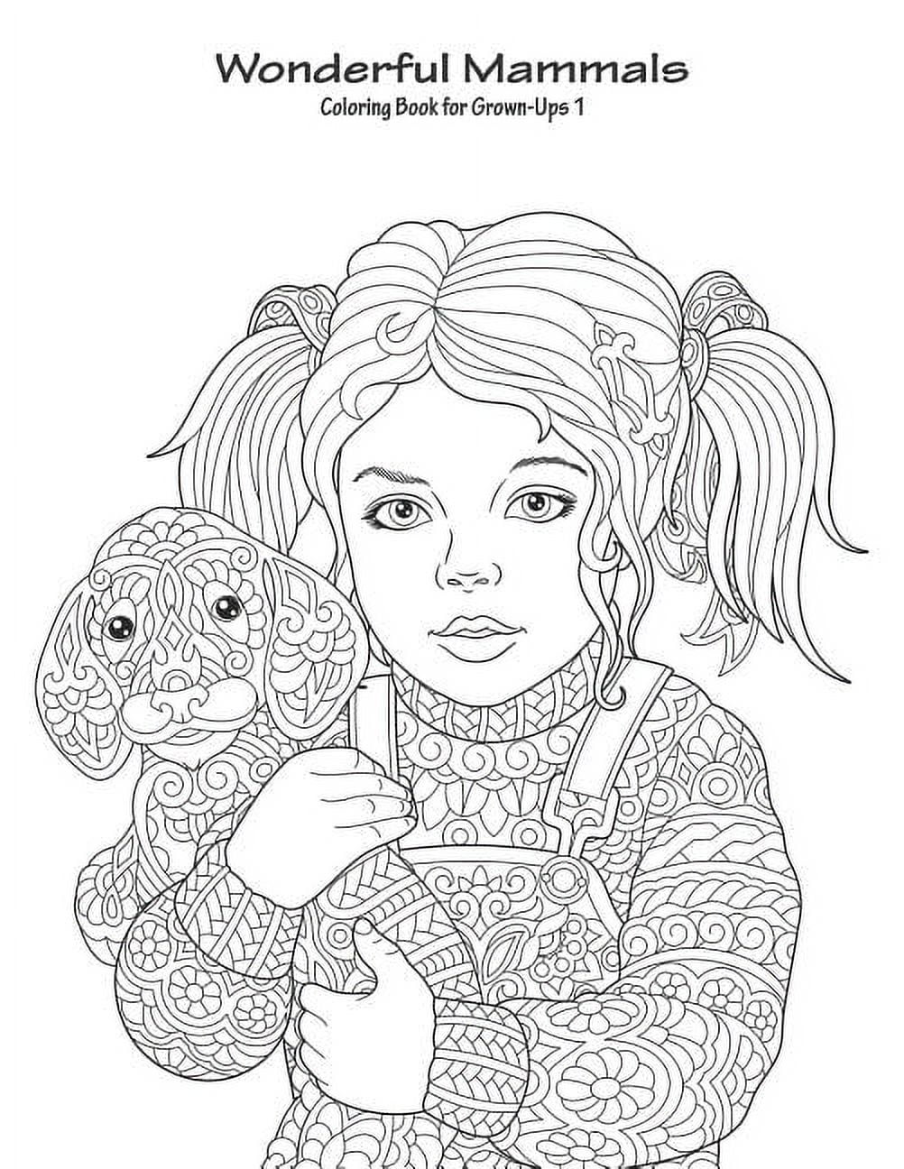 Wonderful mammals wonderful mammals coloring book for grown