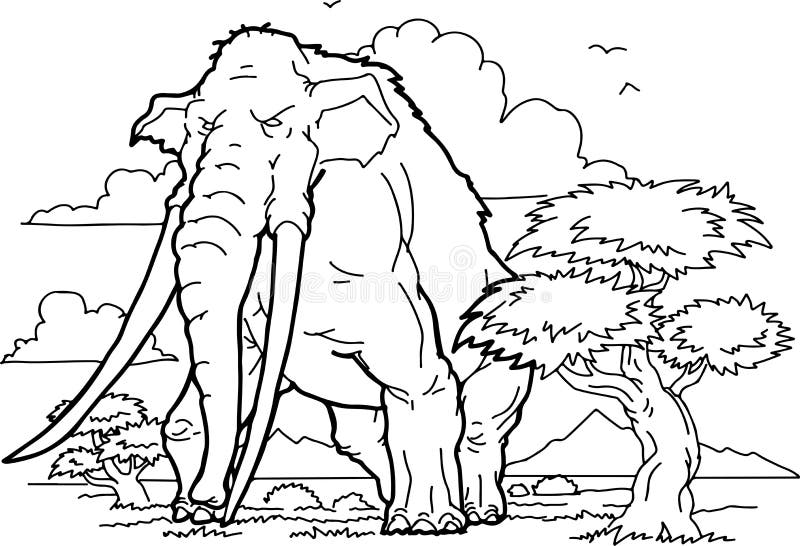 Prehistoric animal mammut mammoth stock vector