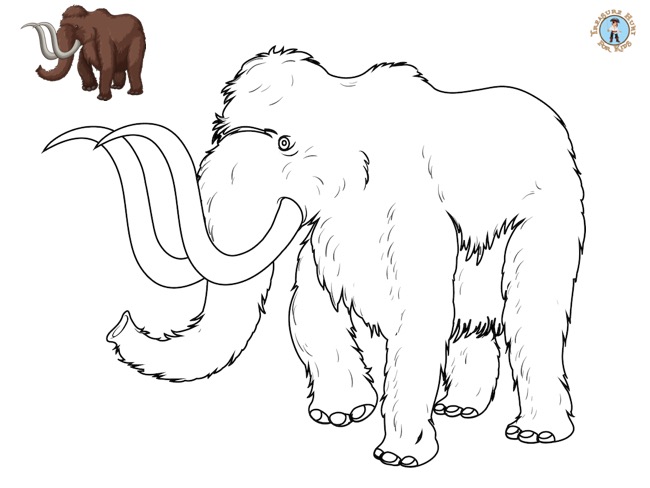 Mammoth coloring page