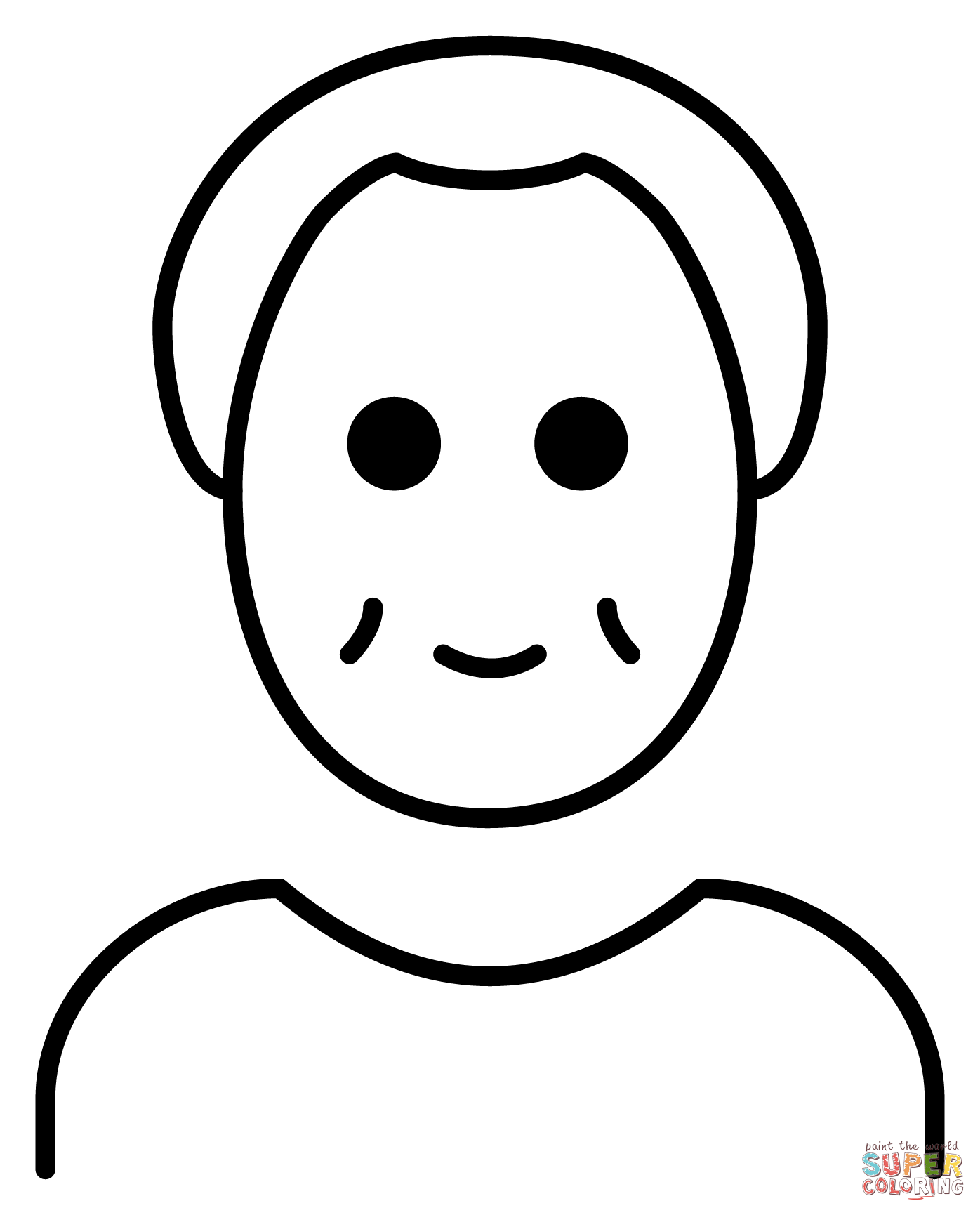 Old man emoji coloring page free printable coloring pages