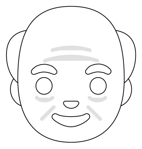 Old man emoji coloring page free printable coloring pages